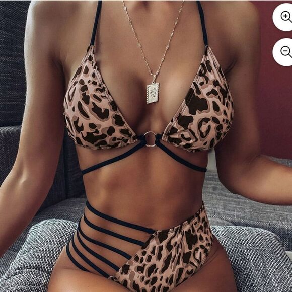 BRAND NEW RUZIYOOG BIKINI SETS WOMEN BIKINI LEOPARD SWIMSUIT TWO PIECE SET - Picture 16 of 16